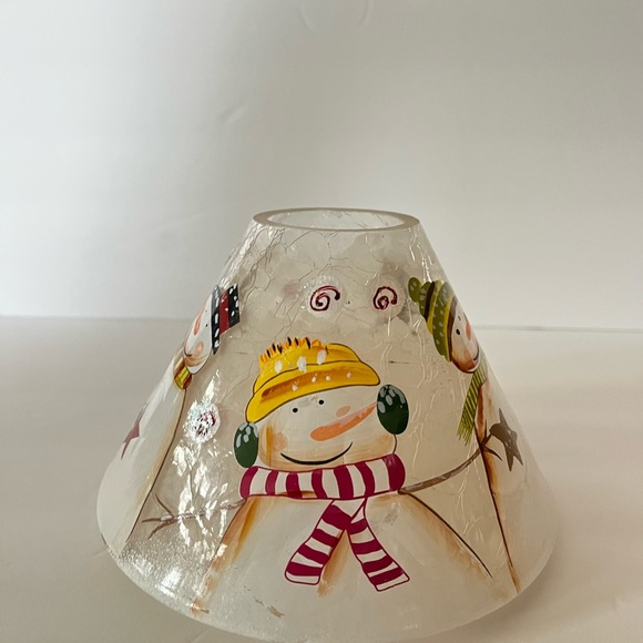 Yankee Candle Topper | Snowman Scene Christmas snowman candle topper - Picture 2 of 7